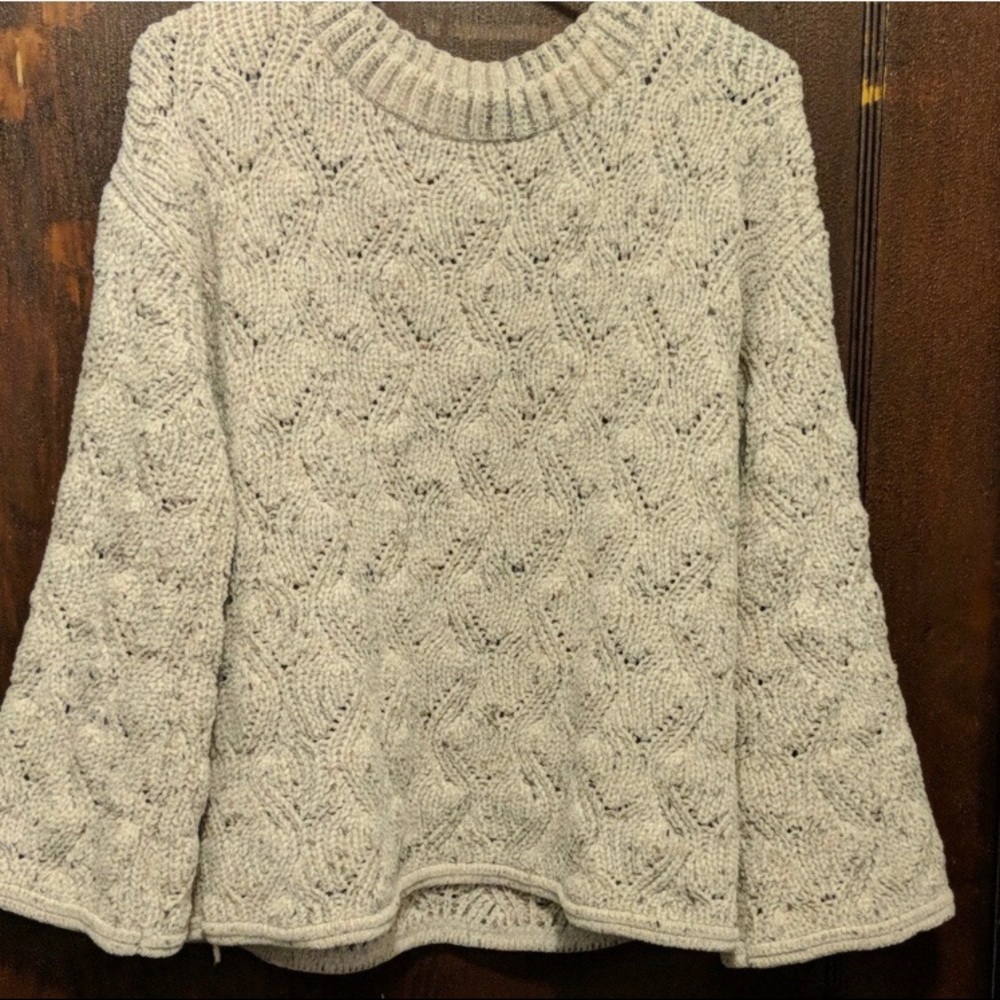 Lauren Conrad Crew Neck Sweater with Bell Sleeve